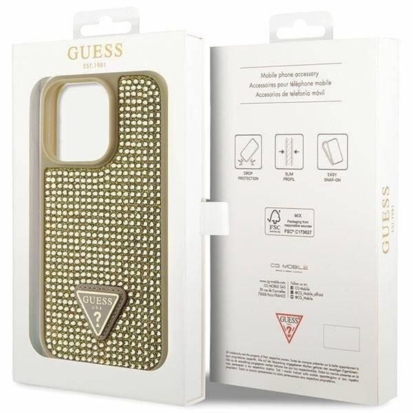 GUESS GUHCP14LHDGTPD IPHONE 14 PRO 6.1 "GOLD/GOLD HARDCASE RHINESTONE TRIANGLE