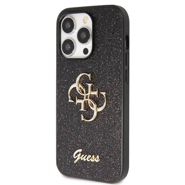 GUESS GUHCP14LHG4SGK IPHONE 14 PRO 6.1 "BLACK/BLACK HARDCASE GLITTER SCRIPT BIG 4G