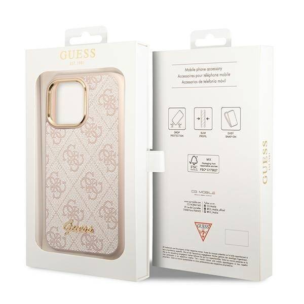 GUESS GUHCP14LHG4SHP IPHONE 14 PRO 6.1 "PINK/PINK HARD CASE 4G VINTAGE GOLD LOGO