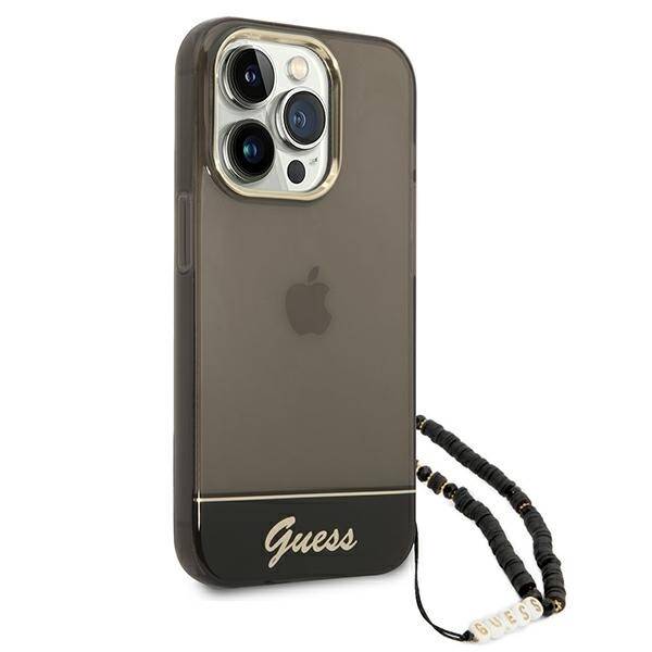 GUESS GUHCP14LHGCOHK IPHONE 14 PRO 6.1 "BLACK/BLACK HARDCASE TRANSLUENT PEARL STAP