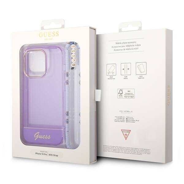 GUESS GUHCP14LHGCOHU IPHONE 14 PRO 6.1 "PURPLE/PURPLE HARDCASE TRANSLUENT PEARL STAP