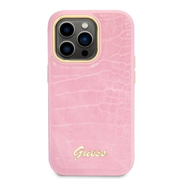 GUESS GUHCP14LHGCRHP IPHONE 14 PRO 6.1 "PINK/PINK HARDCASE CROCO COLLECTION