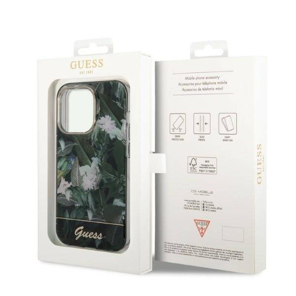 GUESS GUHCP14LHGJGHA IPHONE 14 PRO 6.1 "GREEN/GREEN HARDCASE JUNGLE COLLECTION