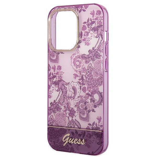 GUESS GUHCP14LHGPLHF IPHONE 14 PRO 6.1 "FUCHSJA/FUSCHIA HARDCASE PORCELAIN COLLECTION