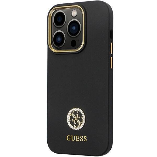 GUESS GUHCP14LM4DGPK IPHONE 14 PRO 6.1 "BLACK/BLACK HARDCASE SILICONE LOGO STRASS 4G