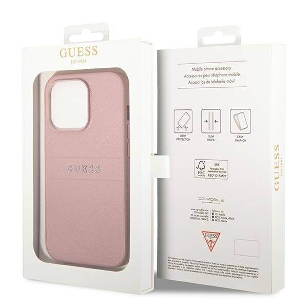 GUESS GUHCP14LPSASBPI IPHONE 14 PRO 6.1 "PINK/PINK SAFFIANO STRAP