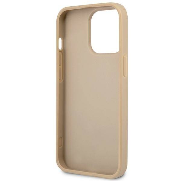 GUESS GUHCP14LPSATLE IPHONE 14 PRO 6.1 "BEIGE/BEIGE HARDCASE SAFFIANOTRIANGLE LOGO