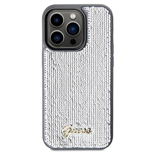 GUESS GUHCP14LPSFDGSS IPHONE 14 PRO 6.1 "SILVER/SILVER HARDCASE SEQUIN SCRIPT METAL