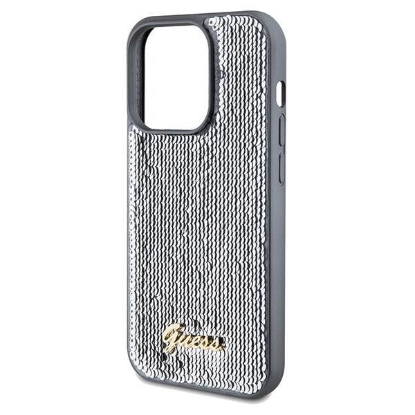 GUESS GUHCP14LPSFDGSS IPHONE 14 PRO 6.1 "SILVER/SILVER HARDCASE SEQUIN SCRIPT METAL