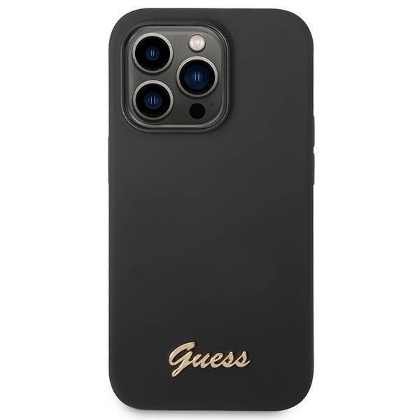 GUESS GUHCP14LSLSMK IPHONE 14 PRO 6.1 "BLACK/BLACK HARD CASE SILICONE VINTAGE GOLD LOGO