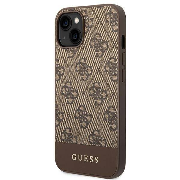 GUESS GUHCP14MG4GLB IPHONE 14 PLUS / 15 PLUS 6.7 "BRONZE / BROWN HARD CASE 4G STRIPE COLLECTION