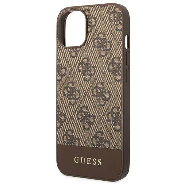 GUESS GUHCP14MG4GLB IPHONE 14 PLUS / 15 PLUS 6.7 "BRONZE / BROWN HARD CASE 4G STRIPE COLLECTION