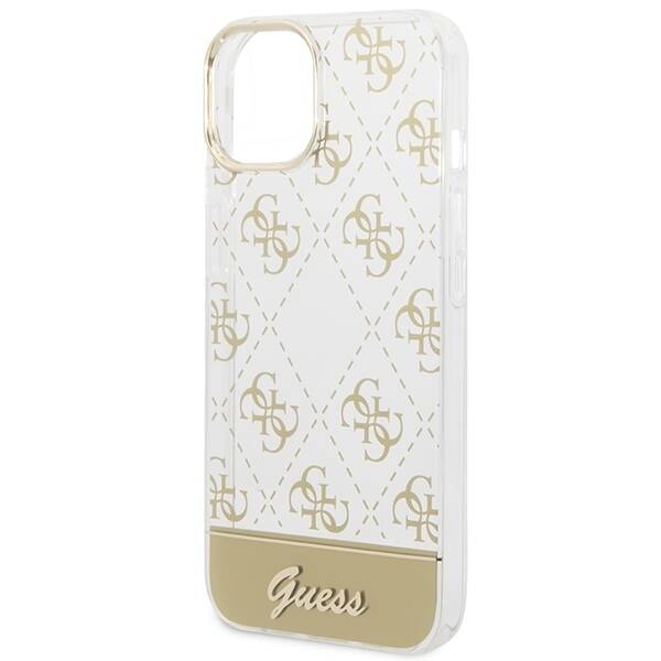 GUESS GUHCP14MHG4MHG IPHONE 14 PLUS / 15 PLUS 6.7 "GOLD / GOLD HARDCASE 4G PATTERN SCRIPT