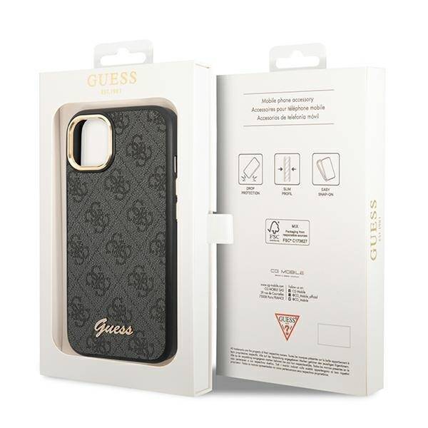 GUESS GUHCP14MHG4SHK IPHONE 14 PLUS / 15 PLUS 6.7 "BLACK / BLACK HARD CASE 4G VINTAGE GOLD LOGO