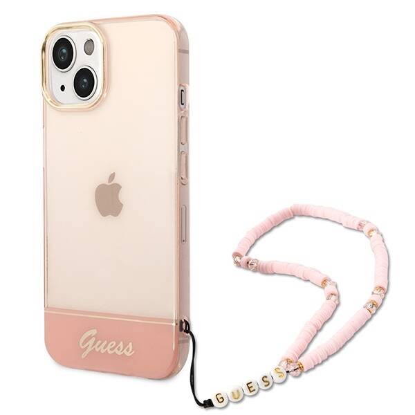 GUESS GUHCP14MHGCOHP IPHONE 14 PLUS / 15 PLUS 6.7 "PINK / PINK HARDCASE TRANSLUENT PEARL STAP