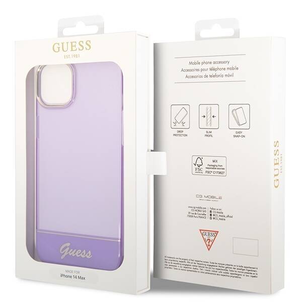 GUESS GUHCP14MHGCOU IPHONE 14 PLUS / 15 PLUS 6.7 "PURPLE / PURPLE HARDCASE TRANSLUCENT