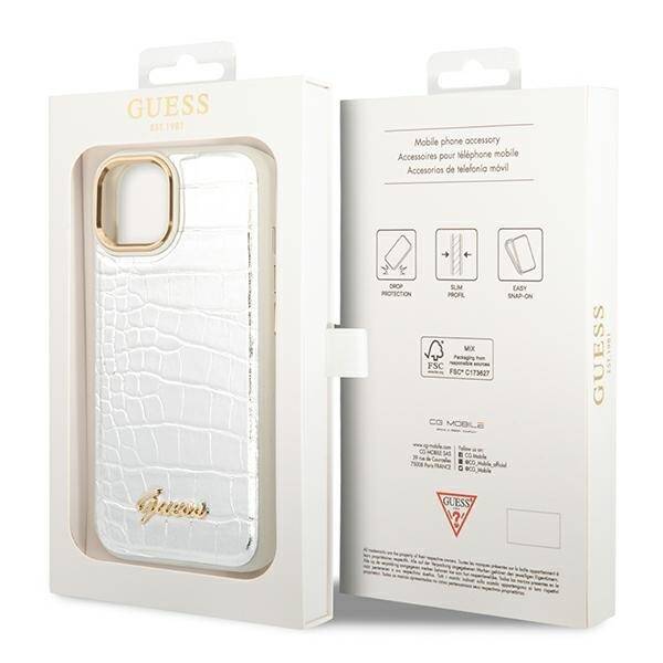 GUESS GUHCP14MHGCRHS IPHONE 14 PLUS / 15 PLUS 6.7 "SILVER / SILVER HARDCASE CROCO COLLECTION