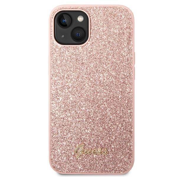 GUESS GUHCP14MHGGSHP IPHONE 14 PLUS / 15 PLUS 6.7 "PINK / PINK HARD CASE GLITTER SCRIPT