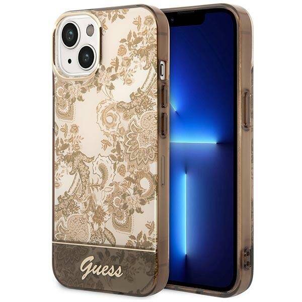 GUESS GUHCP14MHGPLHC IPHONE 14 PLUS / 15 PLUS 6.7 "OCHRE HARDCASE PORCELAIN COLLECTION