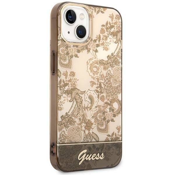 GUESS GUHCP14MHGPLHC IPHONE 14 PLUS / 15 PLUS 6.7 "OCHRE HARDCASE PORCELAIN COLLECTION