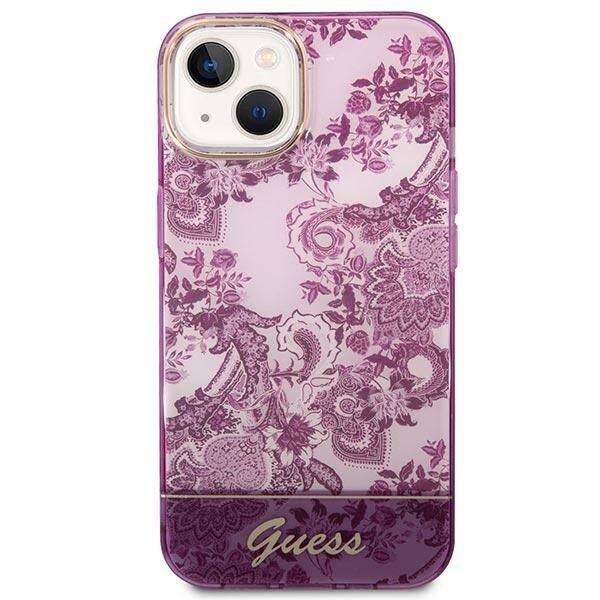 GUESS GUHCP14MHGPLHF IPHONE 14 PLUS / 15 PLUS 6.7 "FUKSJA / FUSCHIA HARDCASE PORCELAIN COLLECTION