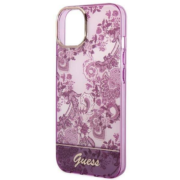 GUESS GUHCP14MHGPLHF IPHONE 14 PLUS / 15 PLUS 6.7 "FUKSJA / FUSCHIA HARDCASE PORCELAIN COLLECTION