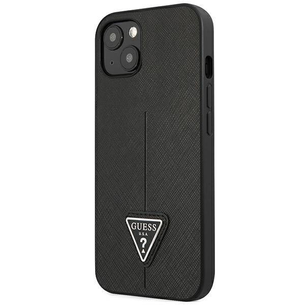 GUESS GUHCP14MPSATLK IPHONE 14 PLUS / 15 PLUS 6.7 "BLACK / BLACK HARDCASE SAFFIANOTRIANGLE LOGO