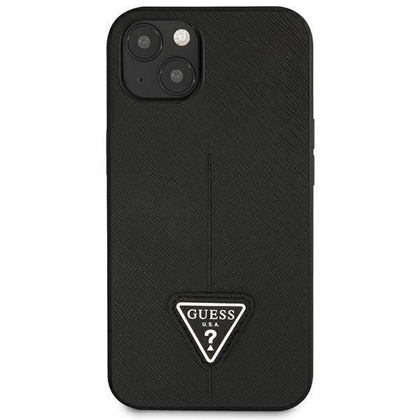 GUESS GUHCP14MPSATLK IPHONE 14 PLUS / 15 PLUS 6.7 "BLACK / BLACK HARDCASE SAFFIANOTRIANGLE LOGO