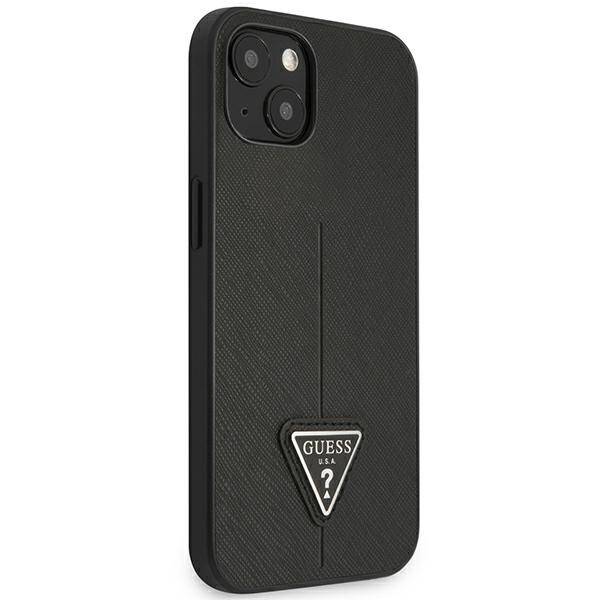 GUESS GUHCP14MPSATLK IPHONE 14 PLUS / 15 PLUS 6.7 "BLACK / BLACK HARDCASE SAFFIANOTRIANGLE LOGO