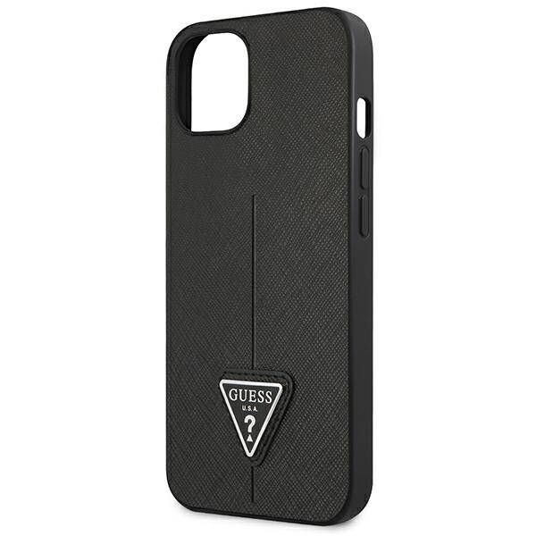 GUESS GUHCP14MPSATLK IPHONE 14 PLUS / 15 PLUS 6.7 "BLACK / BLACK HARDCASE SAFFIANOTRIANGLE LOGO