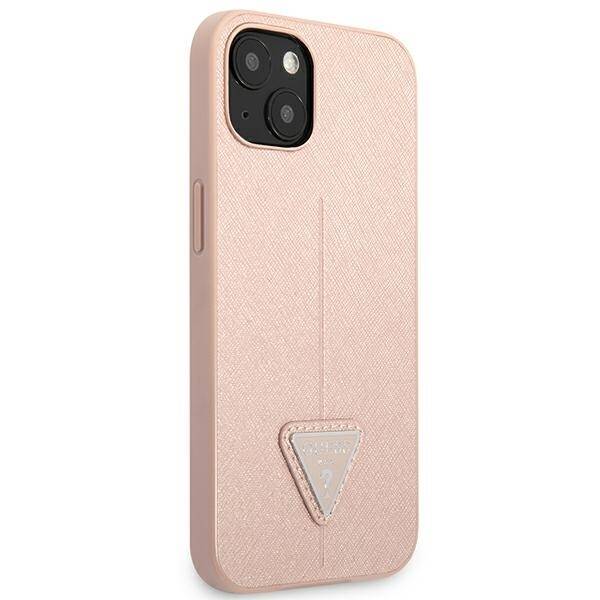 GUESS GUHCP14MPSATLP IPHONE 14 PLUS / 15 PLUS 6.7 "PINK / PINK HARDCASE SAFFIANOTRIANGLE LOGO