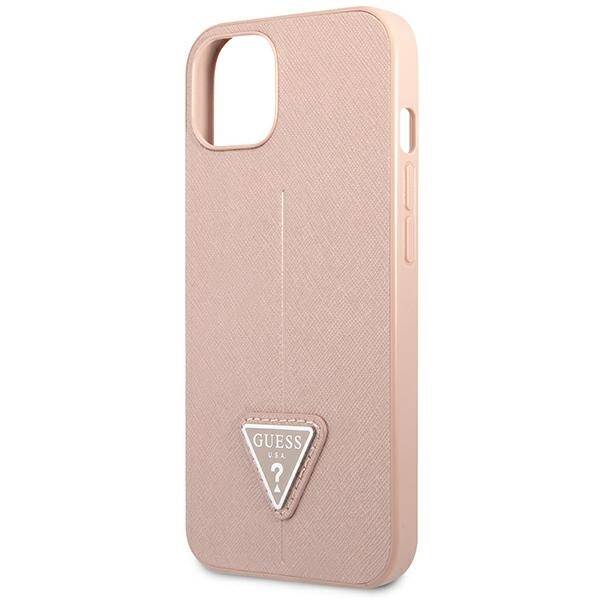 GUESS GUHCP14MPSATLP IPHONE 14 PLUS / 15 PLUS 6.7 "PINK / PINK HARDCASE SAFFIANOTRIANGLE LOGO