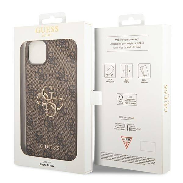 GUESS GUHCP14S4S4GBBB IPHONE 14/15/13 6.1 "BRONZE / BROWN HARDCASE 4G BIG METAL LOGO