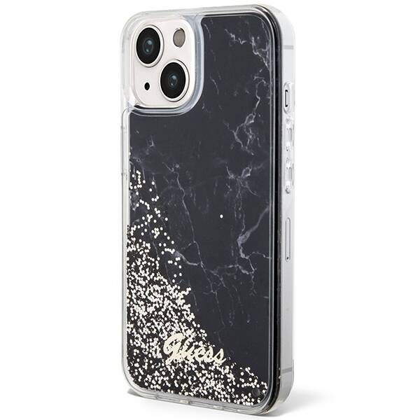 GUESS GUHCP14SGSGSGK IPHONE 14/15/13 6.1 "BLACK / BLACK HARDCASE LIQUID GLITTER MARBLE