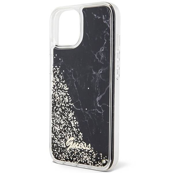 GUESS GUHCP14SGSGSGK IPHONE 14/15/13 6.1 "BLACK / BLACK HARDCASE LIQUID GLITTER MARBLE