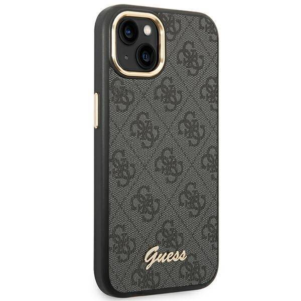 GUESS GUHCP14SHG4SHK IPHONE 14/15/13 6.1 "BLACK / BLACK HARD CASE 4G VINTAGE GOLD LOGO