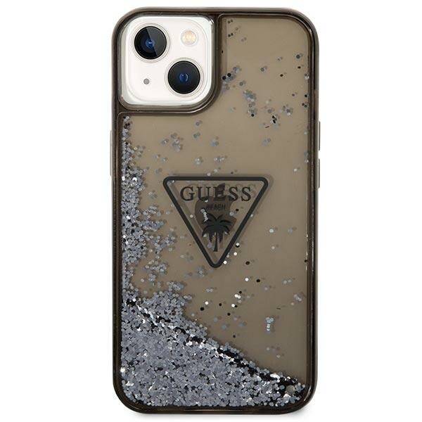 GUESS GUHCP14SLFCTPK IPHONE 14/15/13 6.1 "BLACK / BLACK HARDCASE LIQUID GLITTER PALM COLLECTION