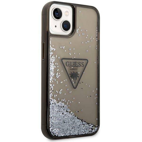 GUESS GUHCP14SLFCTPK IPHONE 14/15/13 6.1 "BLACK / BLACK HARDCASE LIQUID GLITTER PALM COLLECTION