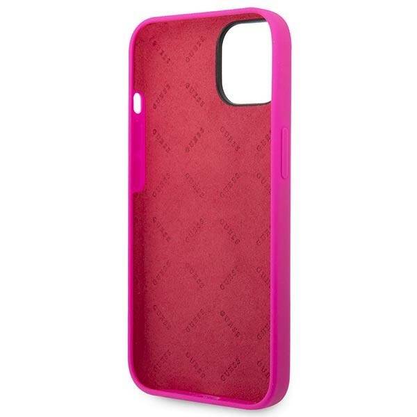 GUESS GUHCP14SSLSMF IPHONE 14/15/13 6.1 "FUKSIA / FUSCHIA HARD CASE SILICONE VINTAGE GOLD LOGO