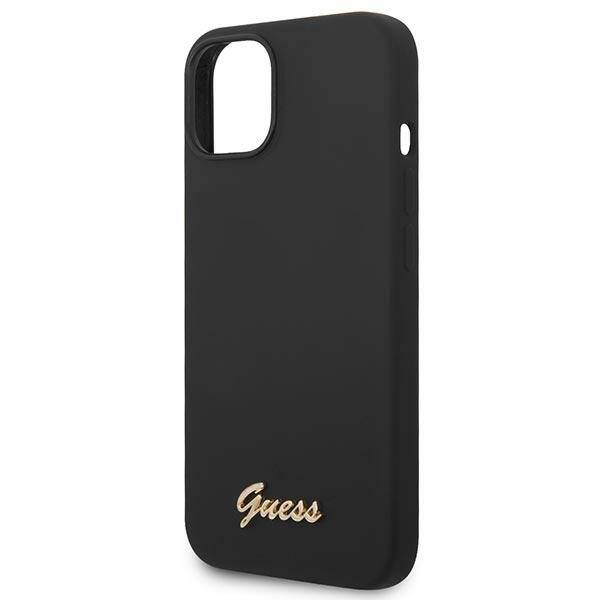 GUESS GUHCP14SSLSMK IPHONE 14/15/13 6.1 "BLACK / BLACK HARD CASE SILICONE VINTAGE GOLD LOGO