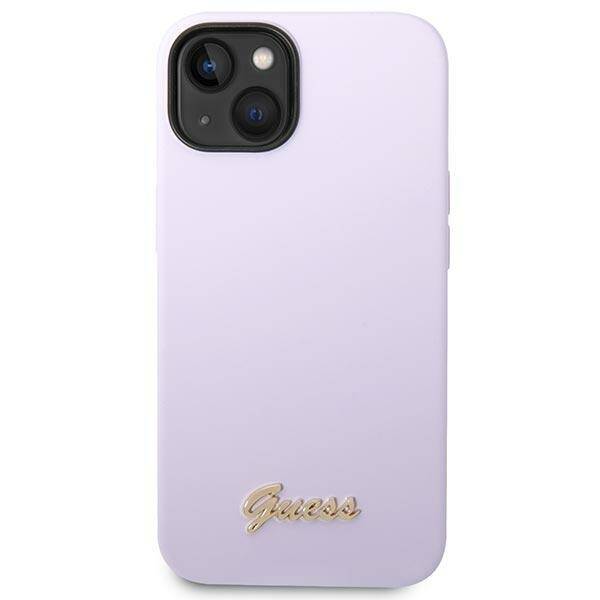 GUESS GUHCP14SSLSMU IPHONE 14/15/13 6.1 "PURPLE / PURPLE HARD CASE SILICONE VINTAGE GOLD LOGO