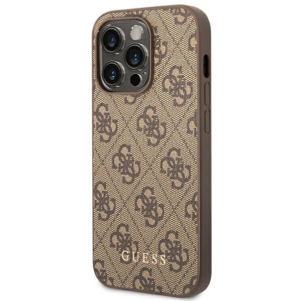 GUESS GUHCP14XG4GFBR IPHONE 14 PRO MAX 6.7 "BRONZE/BROWN HARD CASE 4G METAL GOLD LOGO