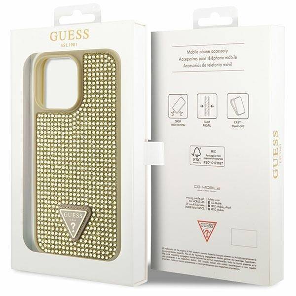 GUESS GUHCP14XHDGTPD IPHONE 14 PRO MAX 6.7 "GOLD/GOLD HARDCASE RHINESTONE TRIANGLE