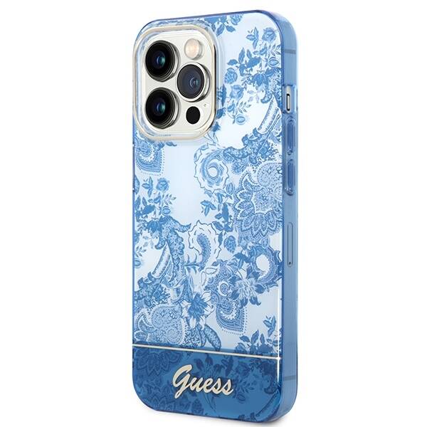 GUESS GUHCP14XHGPLHB IPHONE 14 PRO MAX 6.7 "BLUE/BLUE HARDCASE PORCELAIN COLLECTION