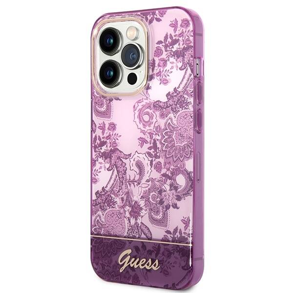 GUESS GUHCP14XHGPLHF IPHONE 14 PRO MAX 6.7 "FUCHSJA/FUSCHIA HARDCASE PORCELAIN COLLECTION