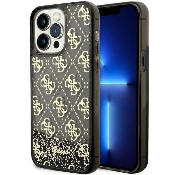 GUESS GUHCP14XLC4PSGK IPHONE 14 PRO MAX 6.7 "BLACK/BLACK HARDCASE LIQUID GLITTER 4G TRANSCULENT