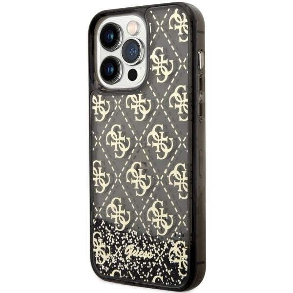 GUESS GUHCP14XLC4PSGK IPHONE 14 PRO MAX 6.7 "BLACK/BLACK HARDCASE LIQUID GLITTER 4G TRANSCULENT