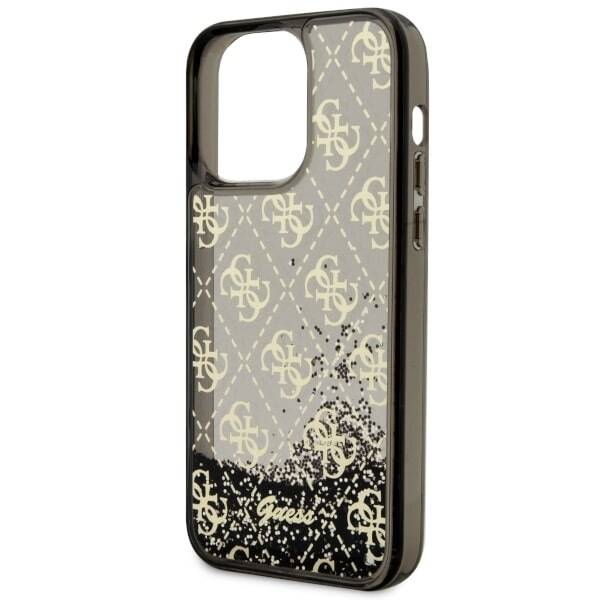 GUESS GUHCP14XLC4PSGK IPHONE 14 PRO MAX 6.7 "BLACK/BLACK HARDCASE LIQUID GLITTER 4G TRANSCULENT