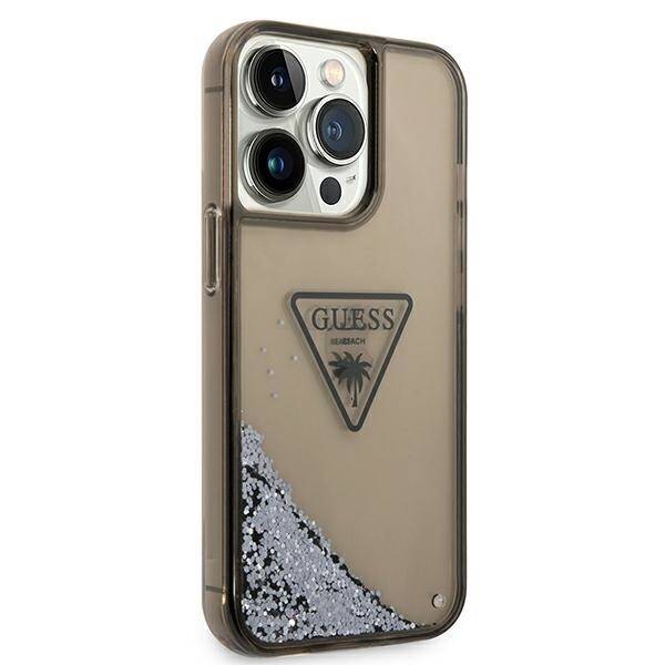 GUESS GUHCP14XLFCTPK IPHONE 14 PRO MAX 6.7 "BLACK/BLACK HARDCASE LIQUID GLITTER PALM COLLECTION