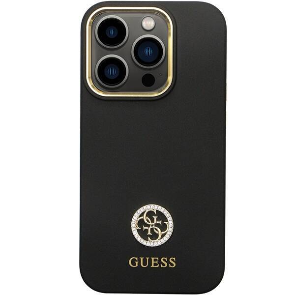 GUESS GUHCP14XM4DGPK IPHONE 14 PRO MAX 6.7 "BLACK/BLACK HARDCASE SILICONE LOGO STRASS 4G